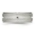 thumbnail image 3 of Auriga Fine Jewelry Stainless Steel Polished 8 mm Grooved Ring for Women Size 12, 3 of 7