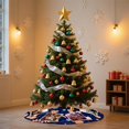 thumbnail image 4 of Personalized Christmas Tree Skirt with Photo, Custom Family Face Picture Christmas Tree Skirt for Xmas Party Winter Decorations Gift, 4 of 8