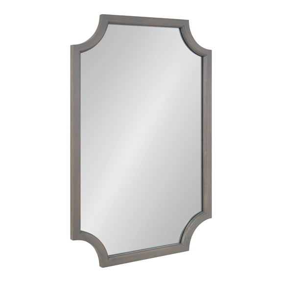 Kate and Laurel Hogan Farmhouse Wall Mirror, 20 x 30, Gray, Decorative Traditional Wall Decor