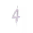 thumbnail image 1 of Anniversary House Glitter Iridescent 4th Birthday Candle, 1 of 1