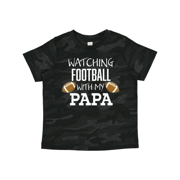 Inktastic Watching Football with My Papa Boys or Girls Toddler T-Shirt