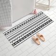 thumbnail image 2 of Black Geometric Striped Pattern Bathroom Rugs Mat,Non Slip Microfiber Bathroom Rug,Rubber Backing,Soft Bathroom Mats for Bathroom Floor,Tub and Shower,60x24in(150x60cm), 2 of 5