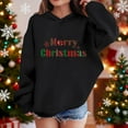 thumbnail image 2 of Lorytime Kids Hoodies for Girls Unisex Merry Christmas Sweatshirt Long Sleeve Pullover Drop Shoulder Cute Tops Black, 2 of 4