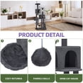 thumbnail image 3 of Uforic 44" Cat Tree Tower with Scratch Posts, Condo, Hammock & Toys, Dark Gray, 3 of 9