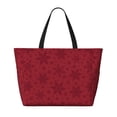 thumbnail image 2 of Fotbe Christmas Red Snowflakes Bolsa de Viaje para Playa - Resistente al Agua, Bolsa Tote de Gran Capacidad y Ligera con 7 Bolsillos para Mujeres y Hombres, 2 of 7