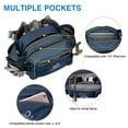 thumbnail image 5 of WATERFLY Unisex Large Capacity Hiking with Bottle Holder Fanny Pack Waist Bag,Dark Blue, 5 of 6