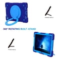 thumbnail image 3 of ELEHOLD Rugged Case for Samsung Galaxy Tab A7 Lite 8.7 (2021) Three-Layer Protection PC+Silicone Case with 360° Rotatable Kickstand Folding Handle Grip Shoulder Strap Shockproof Case,C, 3 of 8