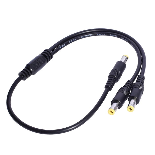 5.5x2.5mm Power Splitter, 1 to 2 Power Splitter Cable for Device Integration in Electronics
