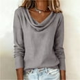 thumbnail image 5 of Xuyuer Women Cute Blouse Shirts Ruffle Pleated Trim Swing Babydoll Tops Y2k Classic Long Sleeve Tees Shirt for Women's Work Office Big Long Sleeve Top Shirt Tops Trendy 2026, 5 of 8