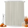 thumbnail image 2 of Sage Green Striped Shower Curtains for Bathroom, Modern Boho Vertical Stripes Beige Waterproof Fabric Shower Curtain, Decorative Bathroom Curtain for Bathtub, 72"x84", No Hooks Included, 2 of 9