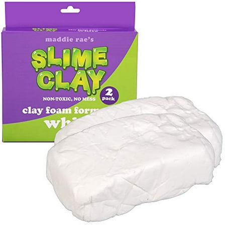 Maddie Rae's Slime Clay (2pk) - Non-Toxic, No Mess Clay Foam Formula for Unique Creamy (Best Clay For Outdoor Use)