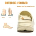 thumbnail image 5 of Womens Mens Recovery Slides with Comfortable Plantar Fasciitis Arch Support ,Unisex Orthotic Walking Thick Cushion Sport Sandals Reduces Stress on Feet Khaki W13/M11, 5 of 5