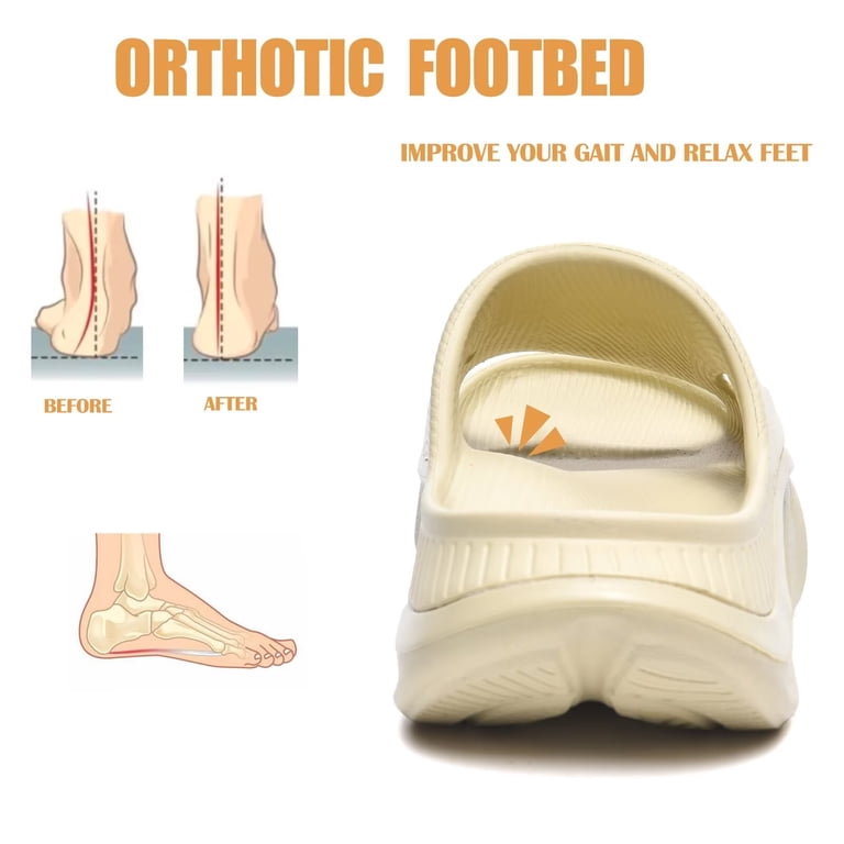 Womens Mens Recovery Slides with Comfortable Plantar  display picture 3