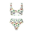 thumbnail image 4 of Rocae Cartoon Sea Turtle for Bikini Set for Women Two Piece Sexy High Swimsuits Split Crossover Bikini Large, 4 of 9