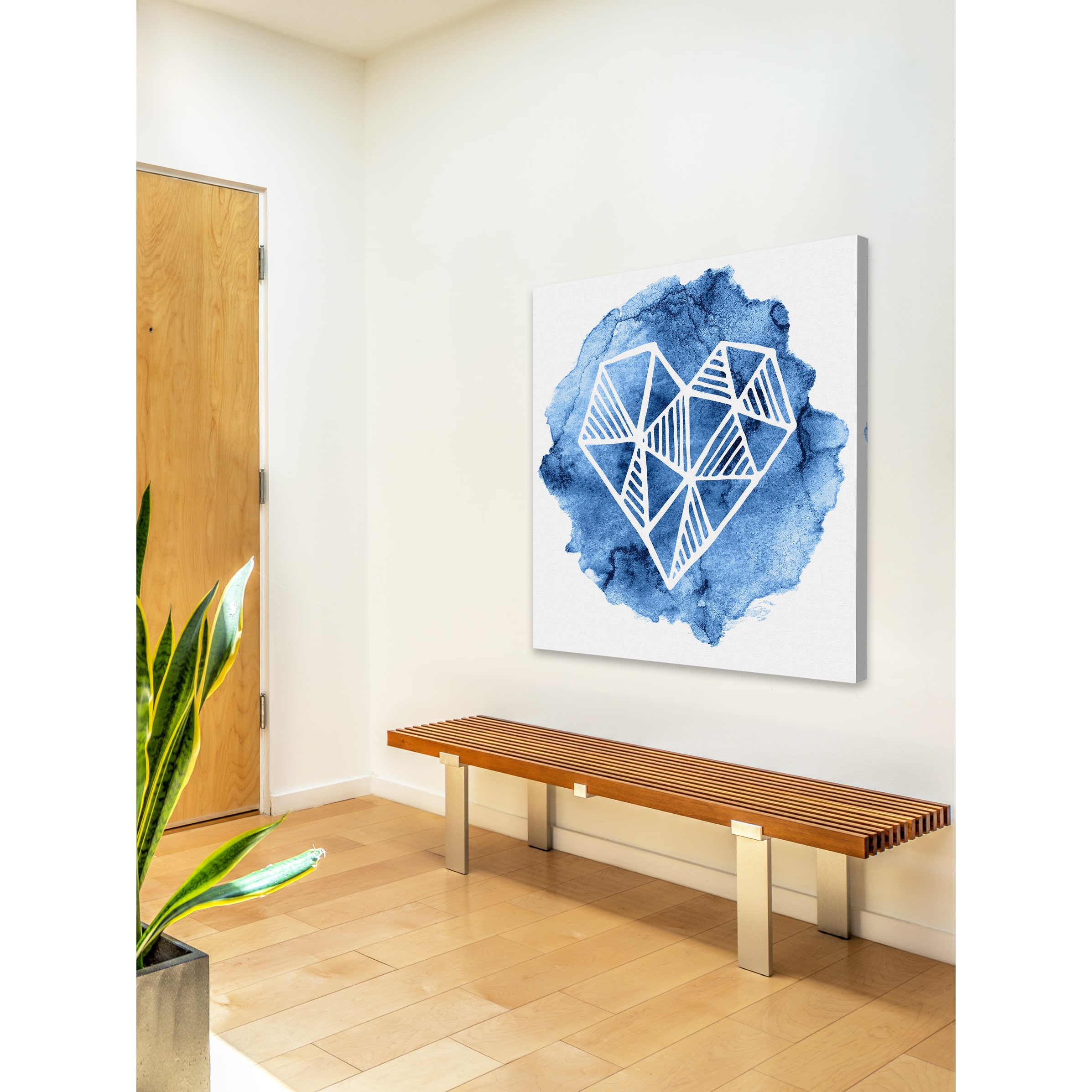 "Triangle Heart" Painting Print on Wrapped Canvas