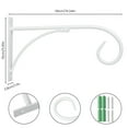 thumbnail image 6 of Fyeme 2PCS Hanging Plant Basket Brackets,10.24in Metal Plant Hanger Hook Heavy-Duty Wall Plant Hooks with Screws for Outdoor Indoor, 6 of 7