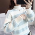 thumbnail image 1 of Suéter de mujer Otoño e Invierno Ropa exterior suelta para mujer Top de cuello alto medio Camisa popular con parte inferior gruesa, 1 of 5