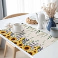 thumbnail image 3 of Vintage Floral Placemats Set of 2, Sunflower Lavender Eucalyptus Leaf Table Mats Washable Heat-Resistant Non-Slip Place Mats for Kitchen Dinner Table Indoor Outdoor Decor,13x19 Inch Green Gold, 3 of 9