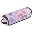 thumbnail image 2 of Hair Tool Organizer Bag with Heat Resistant Mat Removable Travel Storage Case for Hot Air Brushes Curling Irons Lavender Watercolor Roses, 2 of 8