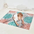 thumbnail image 2 of Orange Floral and Petal Pattern Blanket,Comfortable Soft Flannel Throw Blanket,All Season,Warm Lightweight Blankets for Sofa Bed Couch Living Room Chair,30"x40", 2 of 4