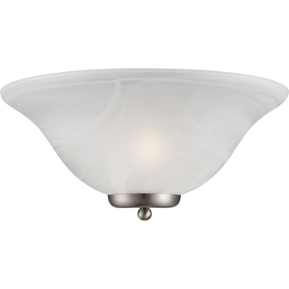 Nuvo 60-5381 - Ballerina - 1 Light Wall Sconce - Brushed Nickel w/ Alabaster Glass