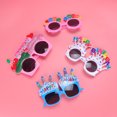 thumbnail image 3 of Shisuyan 4PCS Birthday Party Glasses Props Plastic Glasses Decorative Props Creative Birthday Party Photo Props Cake Shaped Photo Accessories for Kids Decor Random Style, 3 of 8
