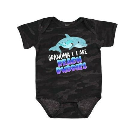 

Inktastic Grandma and I Are Beach Buddies Cute Dolphins Gift Baby Boy or Baby Girl Bodysuit