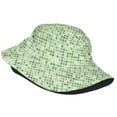 thumbnail image 2 of ZICANCN Abstract Geometric Squares Texture Bucket Hat, Unisex Print Double-Side-Wear Bucket Hat for Golf Fishing Beach Outdoor, 2 of 5