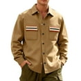 thumbnail image 2 of Veste de Travail Décontractée pour Hommes avec Poche Contrastante et Col Rabattu, Design en Polaire à Boutons, Manches Longues pour Usage Extérieur Décontracté, Tissu Polyester, 2 of 9
