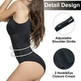 thumbnail image 4 of QRIC Women's Sexy Deep V Neck Body Shaper Hook Thong Shapewear Bodysuit Wireless Tank Tops, 4 of 6