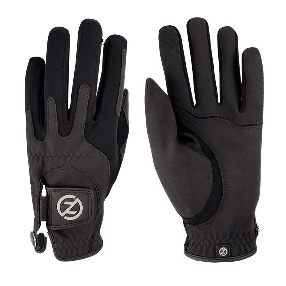 Zero Friction Men's Storm All Weather Golf Gloves, Universal-Fit, Black, Pair