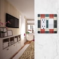 thumbnail image 5 of Yayeee Rocker Switch Wall Plate 2-Gang 4.7"x4.6" Home Decorative Outlet Cover, Vibrant Red Tartan Pattern, 5 of 6