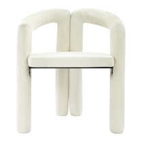 Beige Vanity Chair Stool, Modern Makeup Chair with Backrest & Handrail, Home Office Desk Chair, Cozy Stool for Small Space Bedroom Living Room