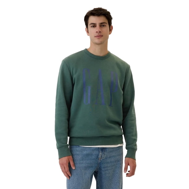 Sudadera GAP con Logo y Cuello Redondo para Hombre en Verde Moores Talla S