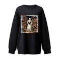 thumbnail image 3 of KIHOUT Chandails en Molleton à Col Rond pour Femmes Imprimé Fantôme d'Halloween Pull Ample Graphique Épaules Tombantes Manches Longues Surdimensionné Mignon Automne Hiver Sans Capuche, Taille S-2TG, 3 of 3