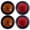 2x Amber + 2x Red, variant on 2" Round Trailer 3 LED Clearance Side Marker Lights DOT FMVSS 108 2x Amber IP67