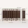 thumbnail image 3 of HOMCOM 5.6ft Folding Room Divider, Freestanding Privacy Screen for Bedroom, 3 of 10