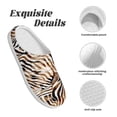 thumbnail image 5 of Fotbe Watercolor Zebra Pattern Women's Fuzzy Curly Fur Memory Foam Loafer Slippers Indoor Outdoor Slippers Winter Home Shoes-42/43, 5 of 7