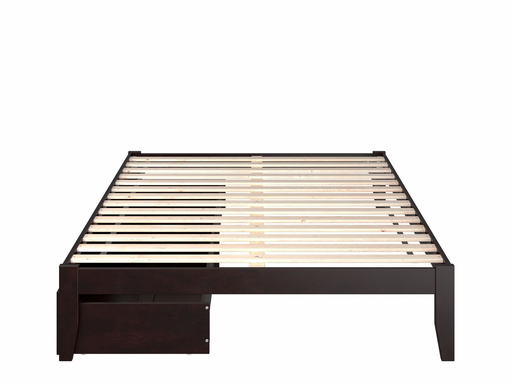AFI Colorado 14" Queen Wood Platform Bed Frame with Set of 2 Storage Drawers, Espresso