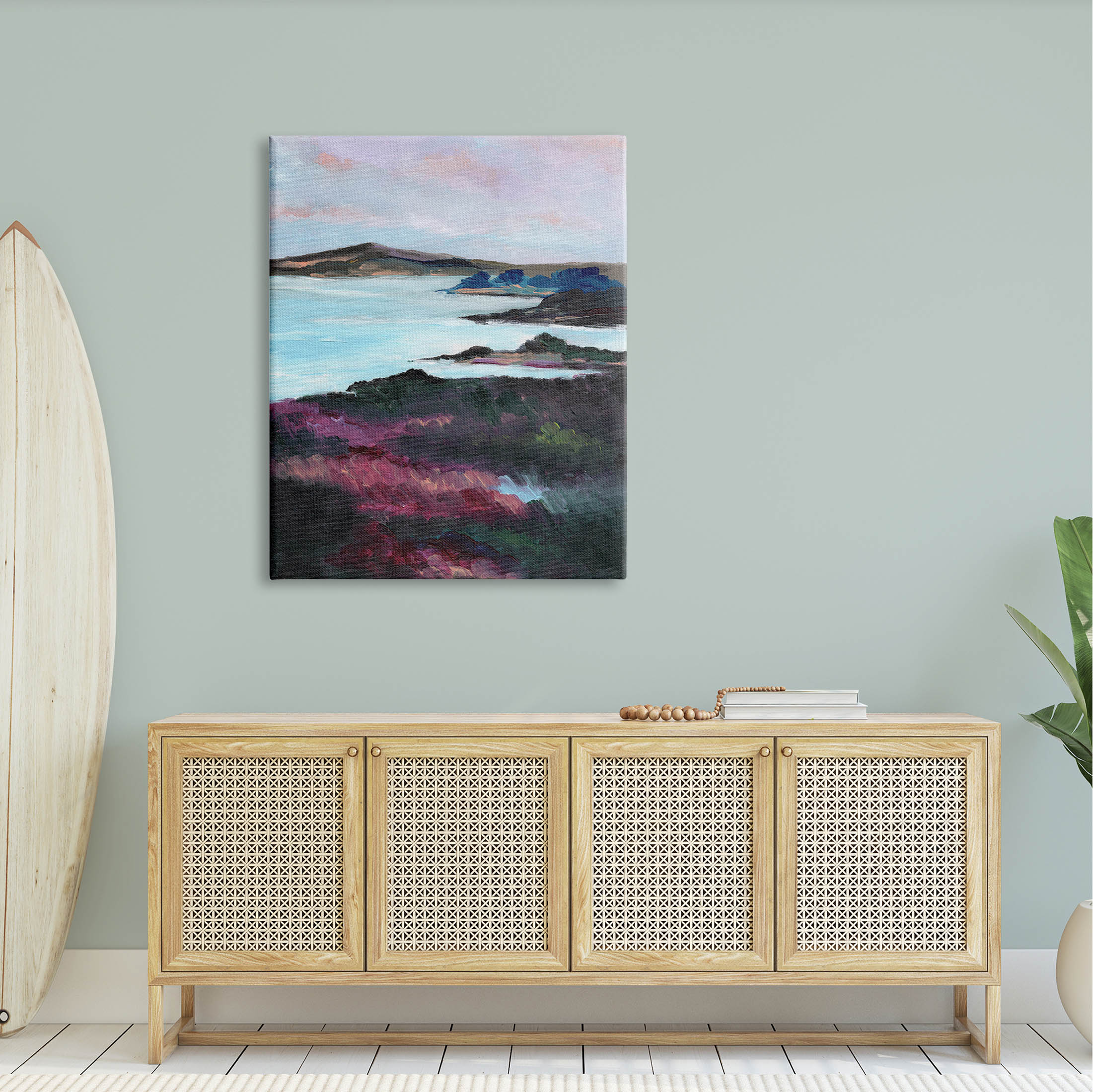 Stupell Industries Vivid Brushed Meadow Lake Edge Painting Gallery Wrapped Canvas Print Wall Art, Design by Nikita Jariwala