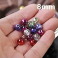 thumbnail image 7 of U8MO 4mm 6mm 8mm Round Metallic Color Plated Smooth Crystal Glass Loose Beads lot-0#Metal Mixed-6mm/50pcs, 7 of 7