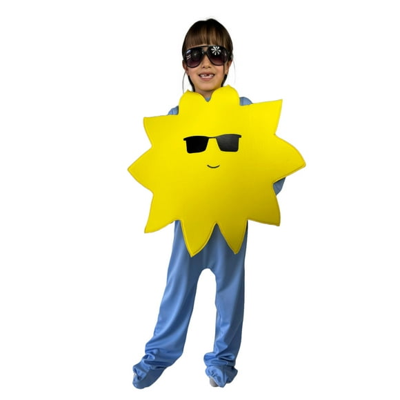 Disfraz de Sol - Traje de la Primavera - Mameluco de Soles - Vestuario Festival Niñas, Niños - Trajes Obra de Teatro -  Disfraces Infantiles Halloween (Talla 4 Años)