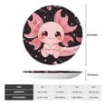 thumbnail image 2 of Wukai Chibi Axolotl Sakura Fantasy Print Decorative Plate for Display,Bone China Decorative Plate, Ceramic Dinner Plate with Stand, Vertical Ceramic Plate-6in, 2 of 6
