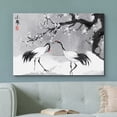 thumbnail image 2 of wall26 Canvas Print Wall Art Chinese Ink Winter Cranes and Cherry Blossoms Nature Wilderness Illustrations Modern Rustic Scenic Multicolor Colorful for Living Room, Bedroom, Office - 16"x24&quot, 2 of 5