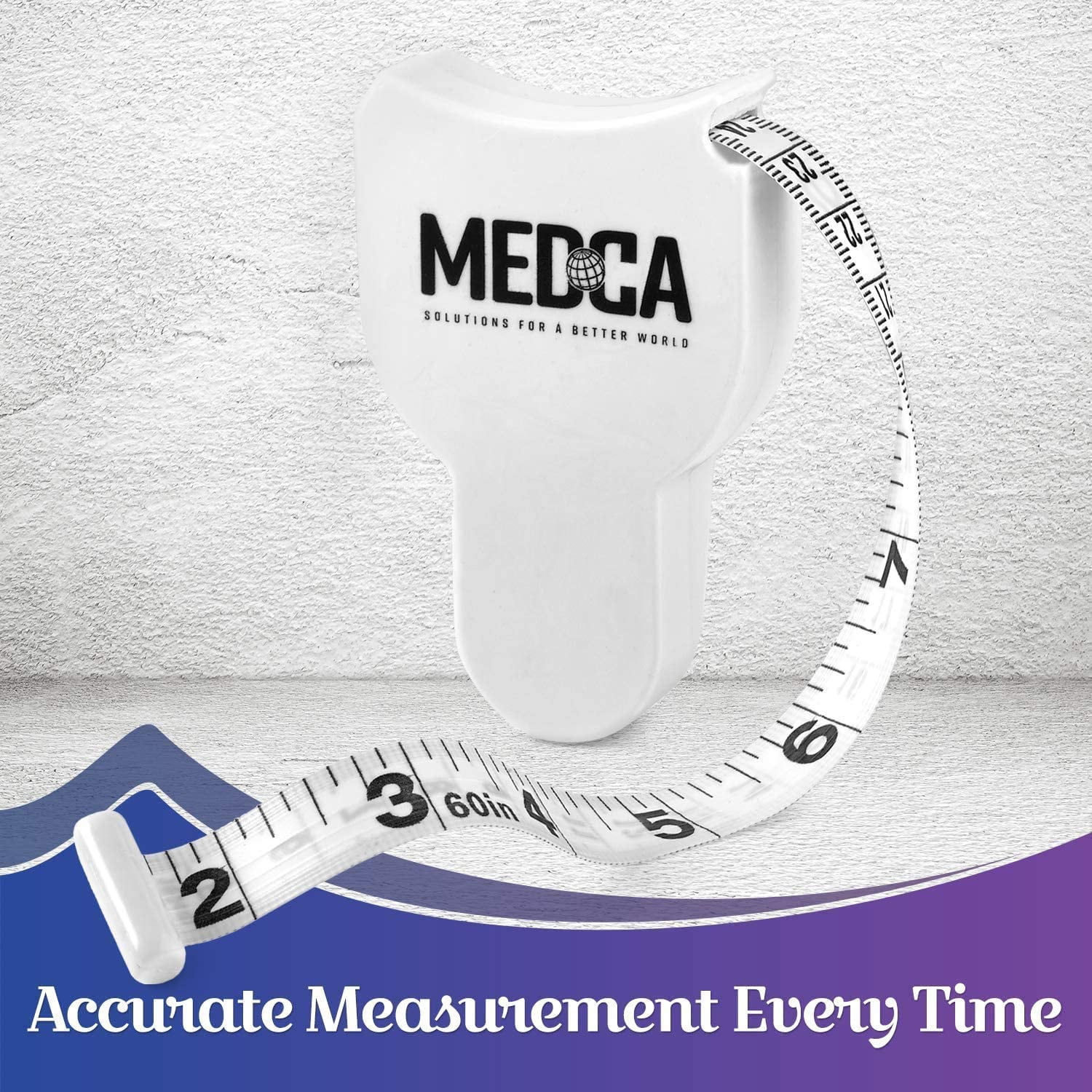 MEDca Body Fat Caliper, Measuring Tape for Body - Pack of 2 Skin Fold Fitness - Plastic, Multicolor
