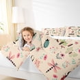 thumbnail image 4 of Homewish Cartoon Butterfly Ladybug Bedding Comforter Set, Cute Animal Insect Twin Comforter Sets, Princess Wheat Cartoon Reversible Bedding Set, Microfiber Bedroom Decor, 2 Pieces, 4 of 8