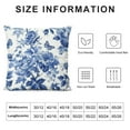 thumbnail image 6 of Acheng Blue and White Porcelain Floral Pillow Covers Set of 2 Modern Vintage Chinoiserie Decorative Throw Pillow Covers Soft Elegant Couch Cushion Cover for Bed Living Room Outdoor Sofa White, 6 of 6