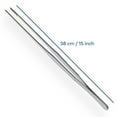 thumbnail image 2 of MMOBIEL Stainless-Steel Extra-Long 38 cm (15″) Tweezers with Precision Serrated Tip – Ideal for Aquascaping, Garden Work, Cooking & Lab/Industrial Use, 2 of 5