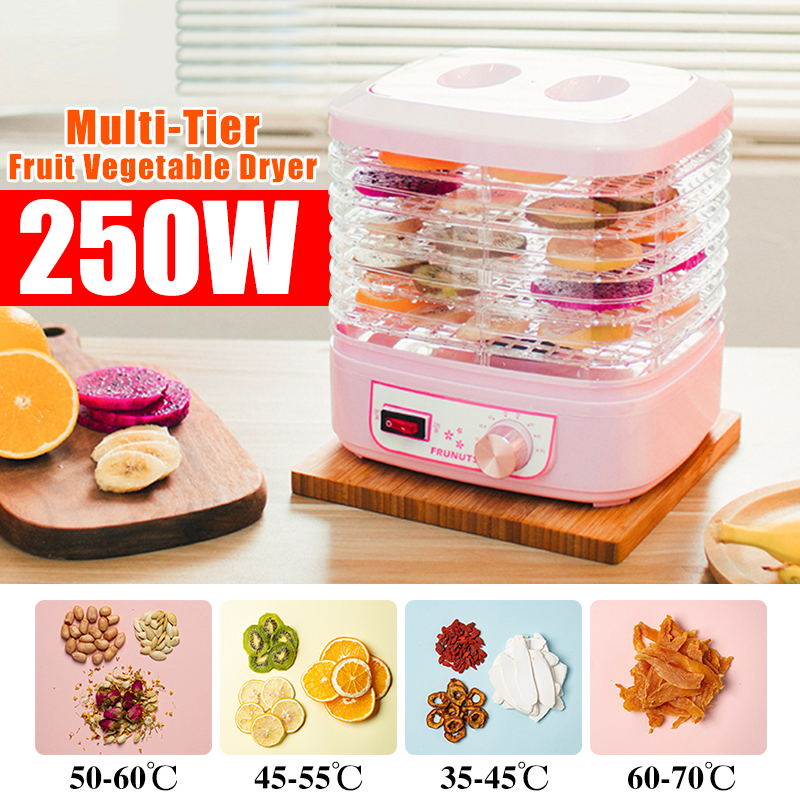 250W 5tier Dried Flowers Food Meat Vegetables Dryer Dehydrator Machine