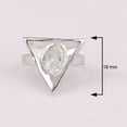 thumbnail image 2 of Mooneye 0.50 CTW Natural Diamond Polki Triangular Women Gifts Solitaire Ring 925 Sterling Silver, 2 of 5